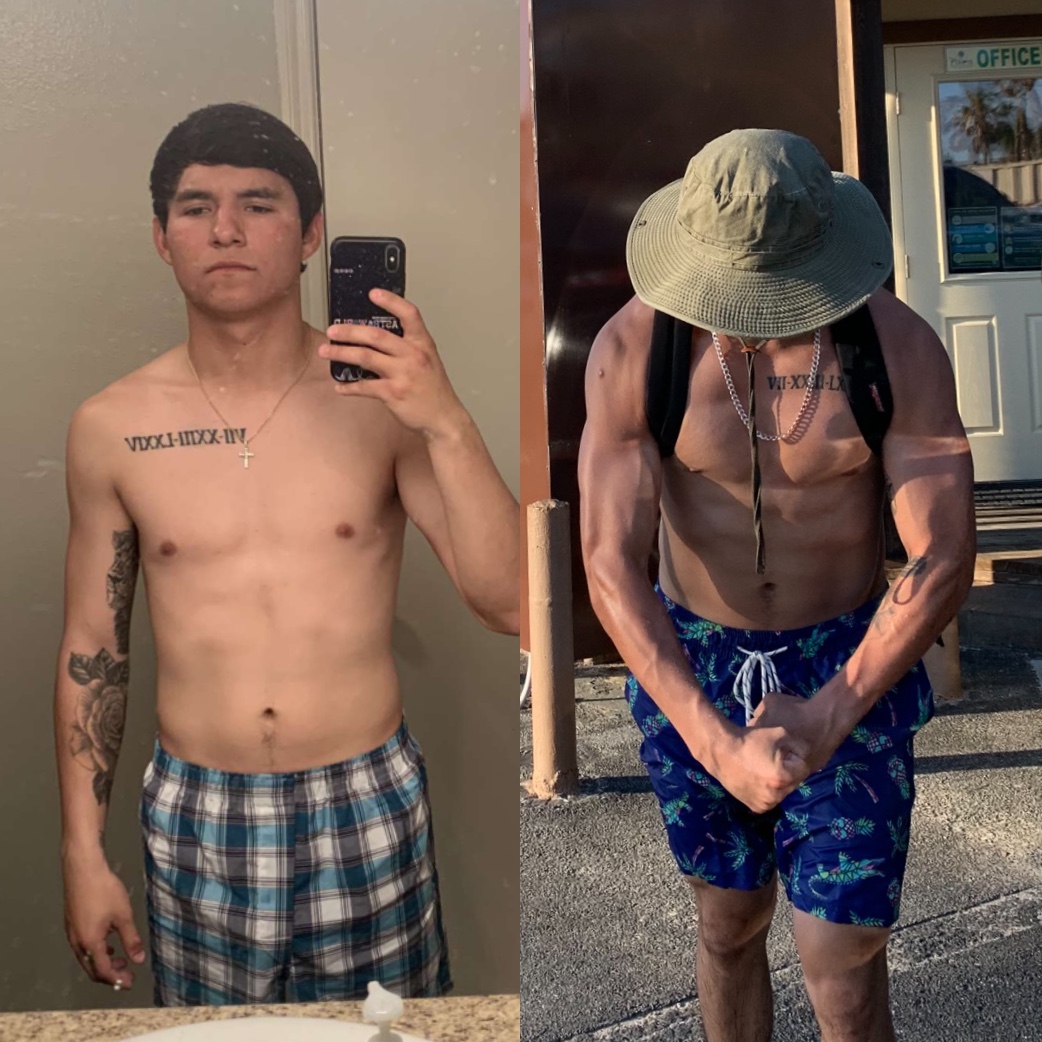 Client transformation — Muscle gain phase